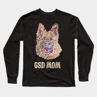 GSD Mom - German Shepherd Dog Mom Design Long Sleeve T-Shirt